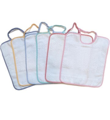 Bavaglia Asilo Personalizzata con Nome - Quadretto Piccolo - Colori Vari - Fili e Stelle