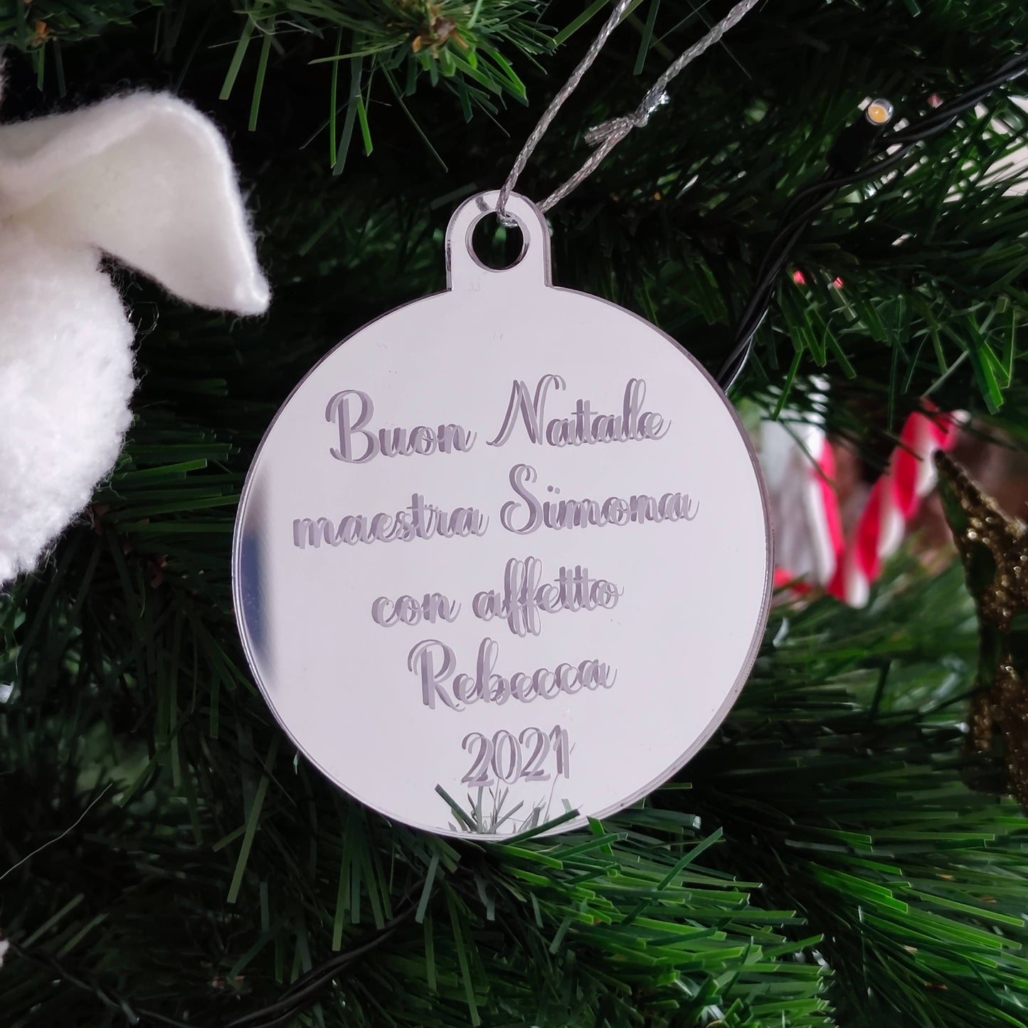 Medaglione di Natale Personalizzato con Nome - Colori Vari