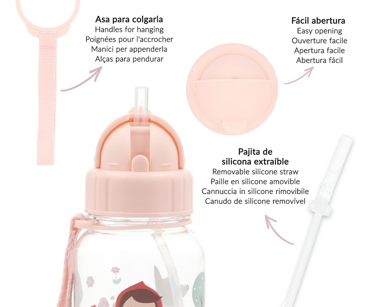 Borraccia Plastica Little Red Personalizzabile