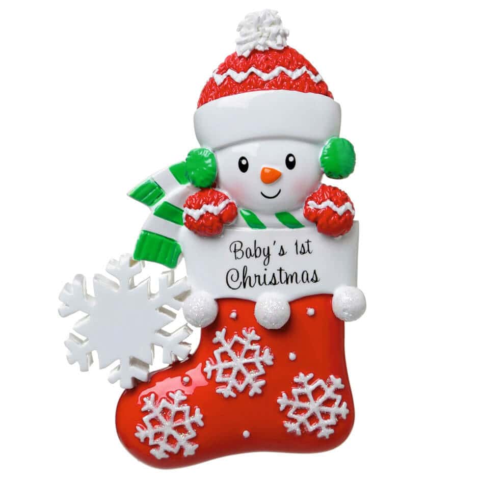 Addobbo Natalizio in Ceramica - Calza di Natale - Personalizzato con Nome