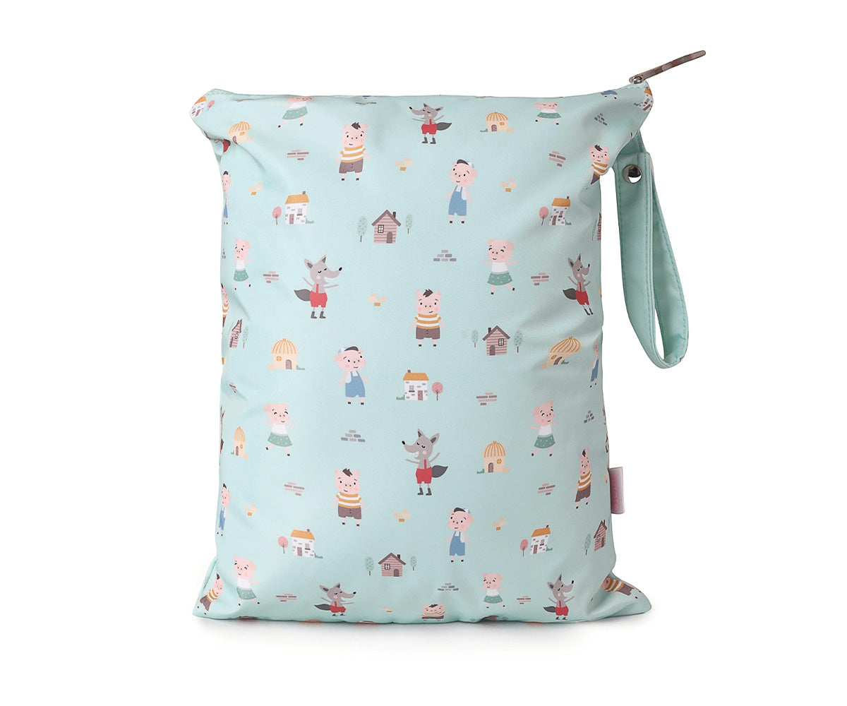 Borsa Sacca Cambio Impermeabile Grande The Three Little Pigs Personalizzabile
