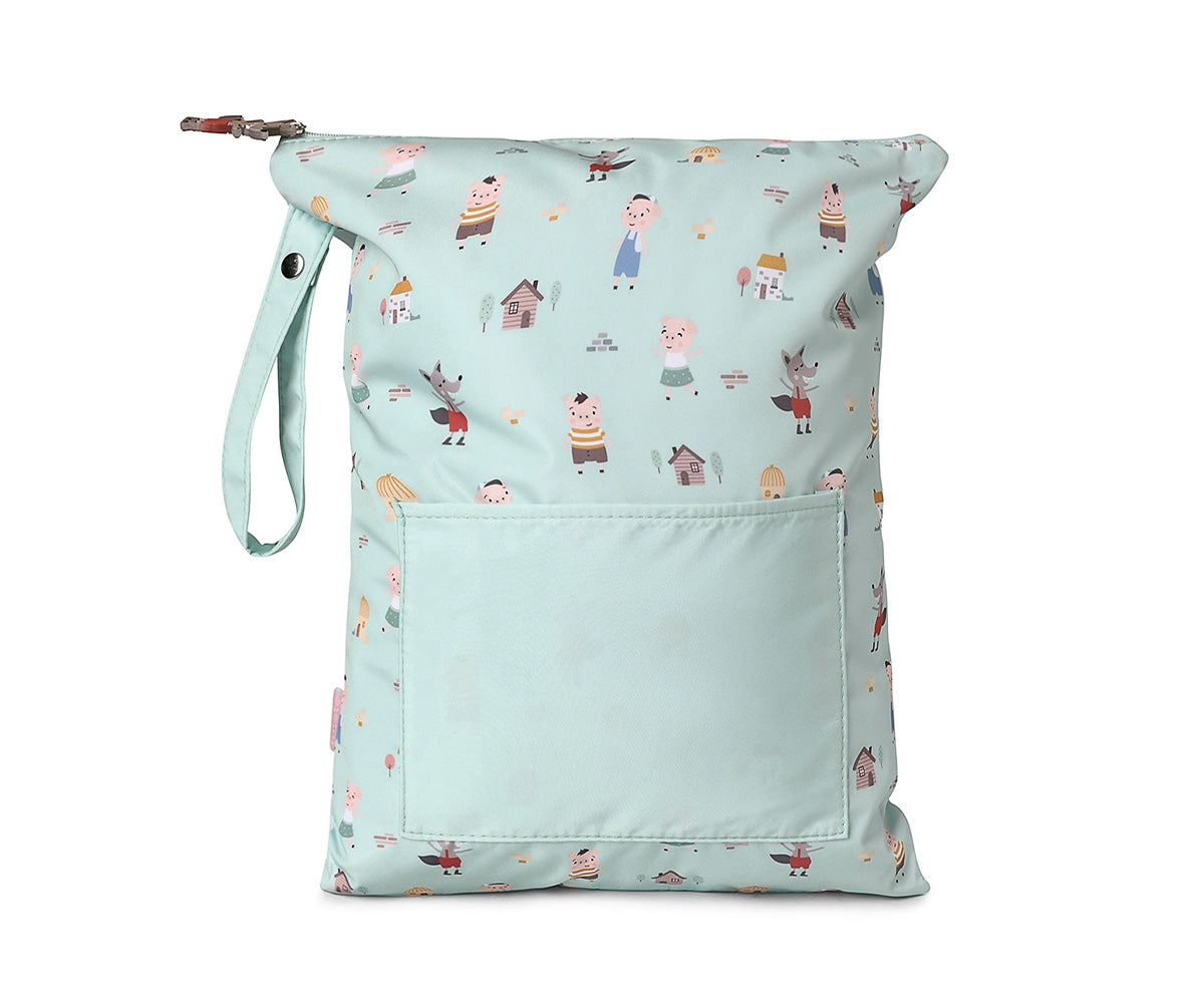 Borsa Sacca Cambio Impermeabile Grande The Three Little Pigs Personalizzabile