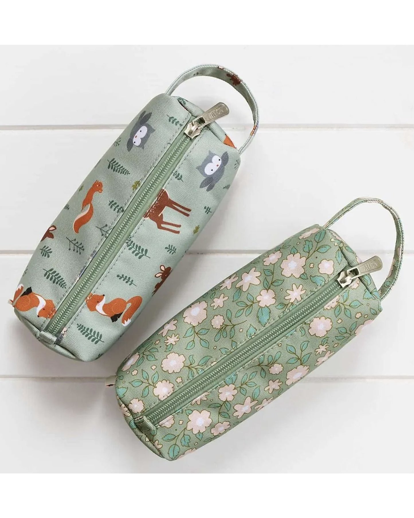 Astuccio per la Scuola - Verde Salvia - 20x8x7 cm - Personalizzabile con Nome - Fili e Stelle