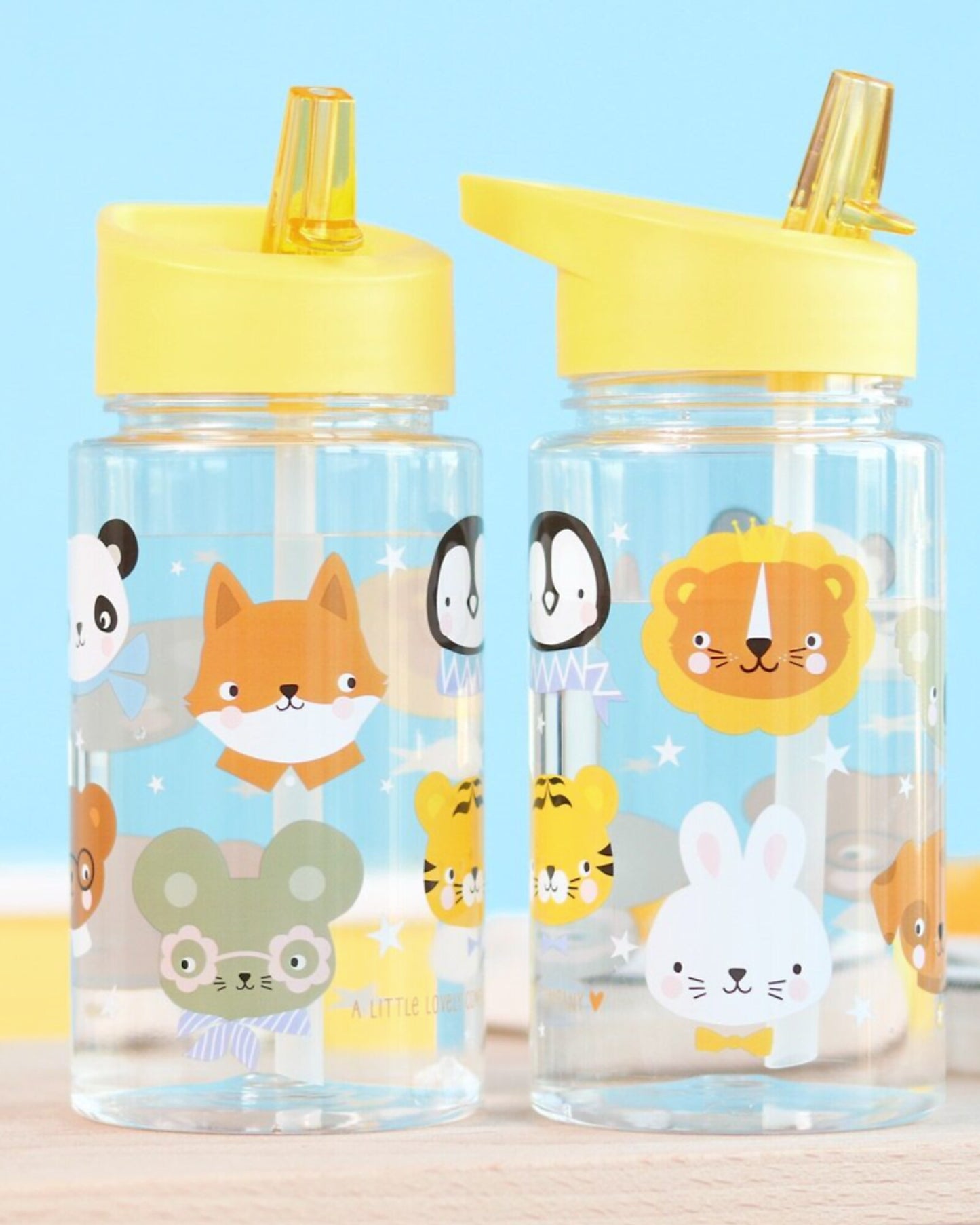 Borraccia con Cannuccia 450 ml - Amici Animali - Senza BPA