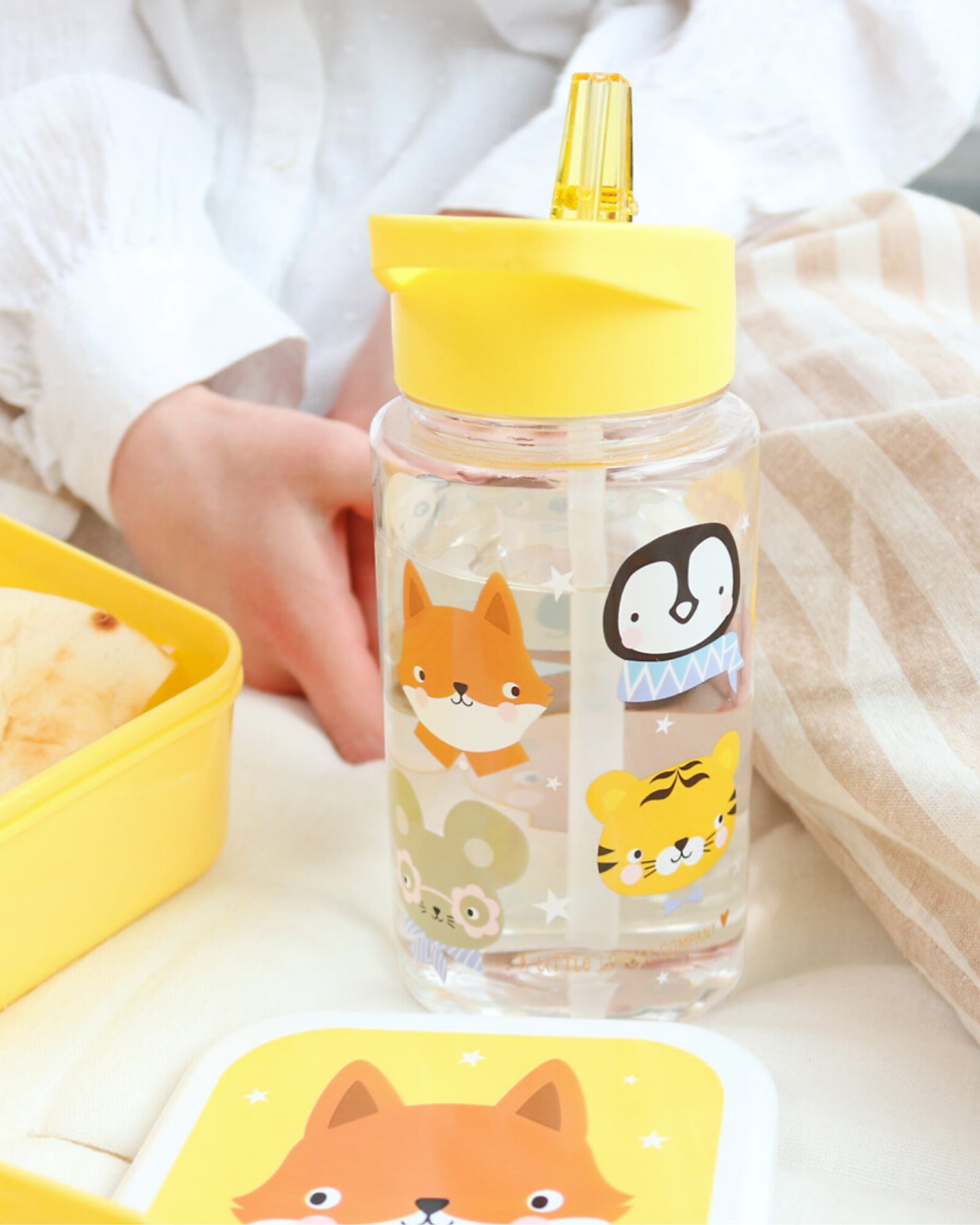 Borraccia con Cannuccia 450 ml - Amici Animali - Senza BPA