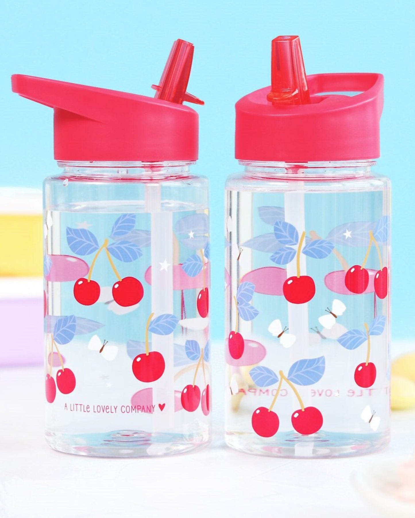Borraccia con Cannuccia 450 ml - Ciliegie - Senza BPA