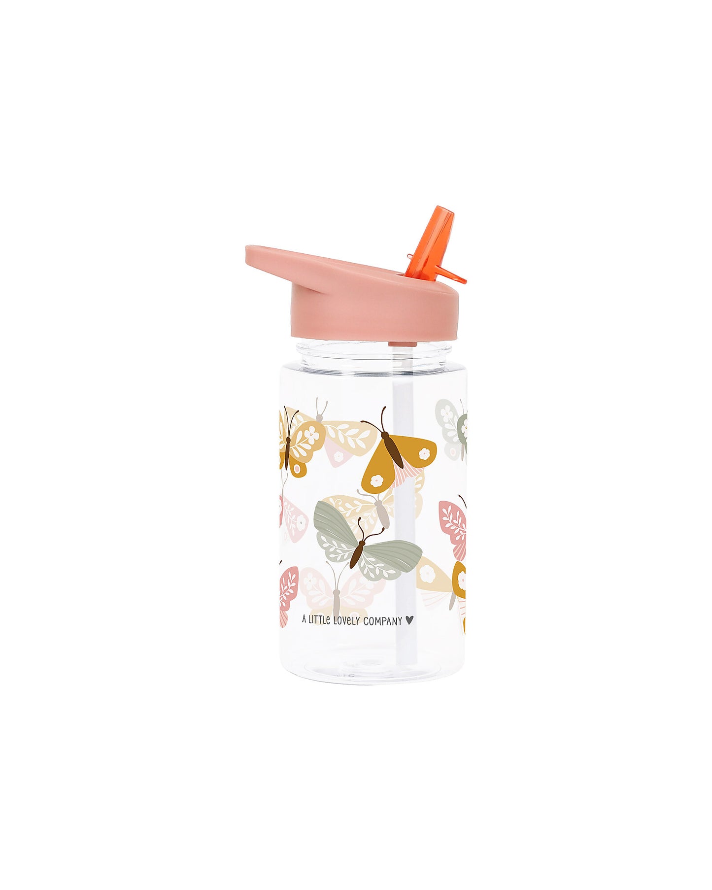 Borraccia con Cannuccia 450 ml - Farfalle - Senza BPA - Fili e Stelle