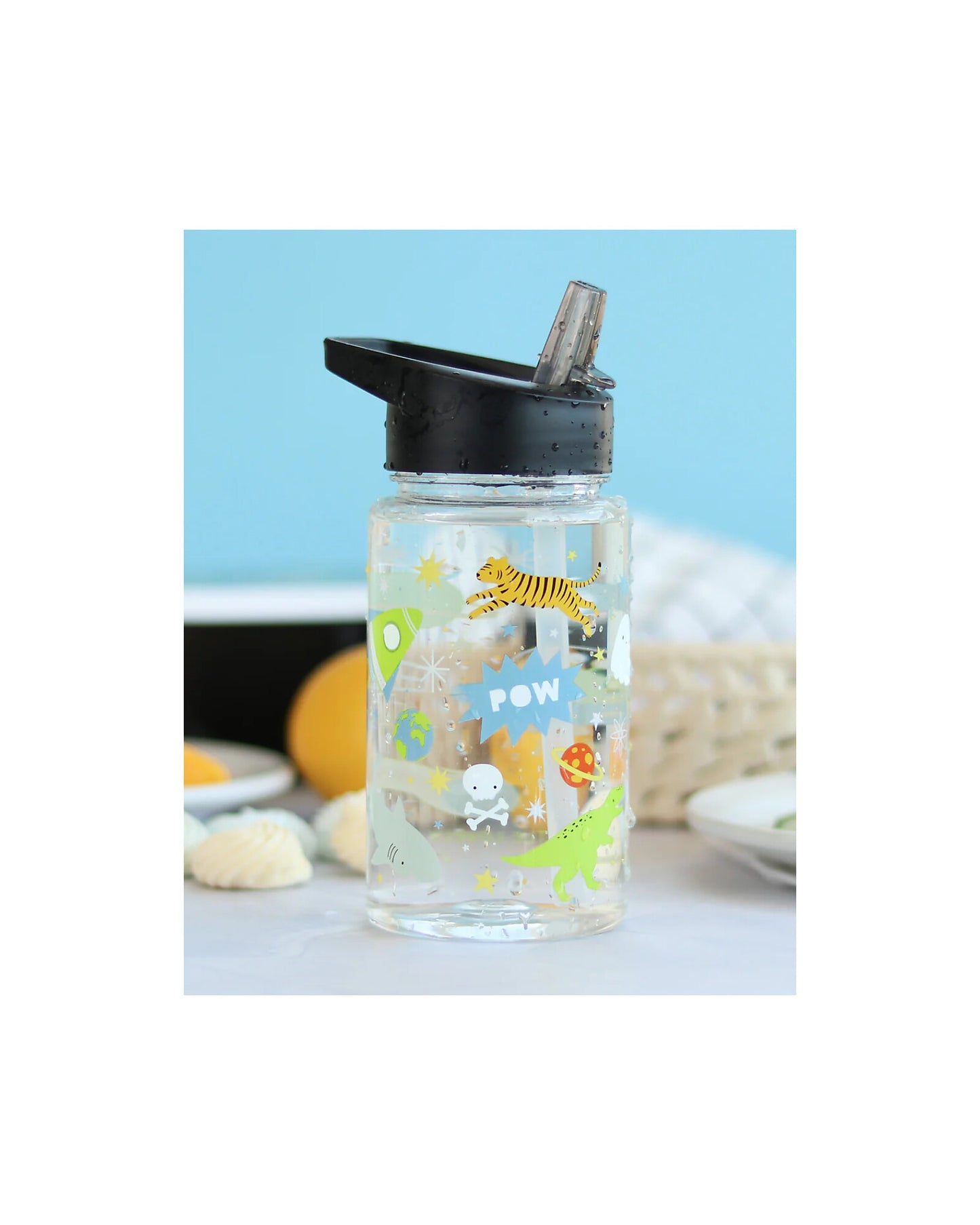 Borraccia con Cannuccia 450 ml - Galaxy - Senza BPA - Fili e Stelle