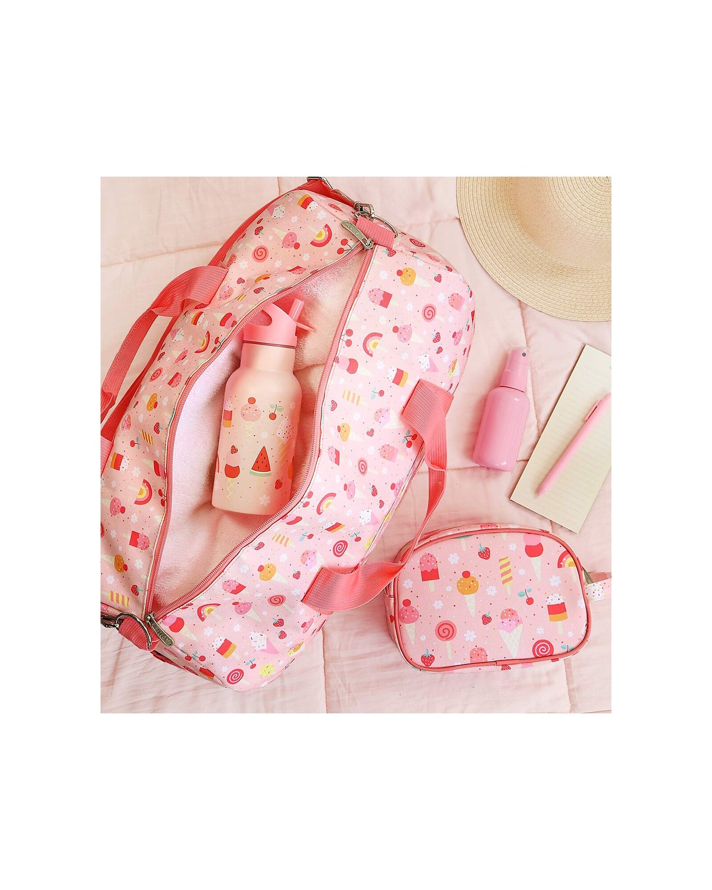 Beauty Case - Gelati - 20.5 x 14 x 9.5 cm - Personalizzabile con Nome - Fili e Stelle