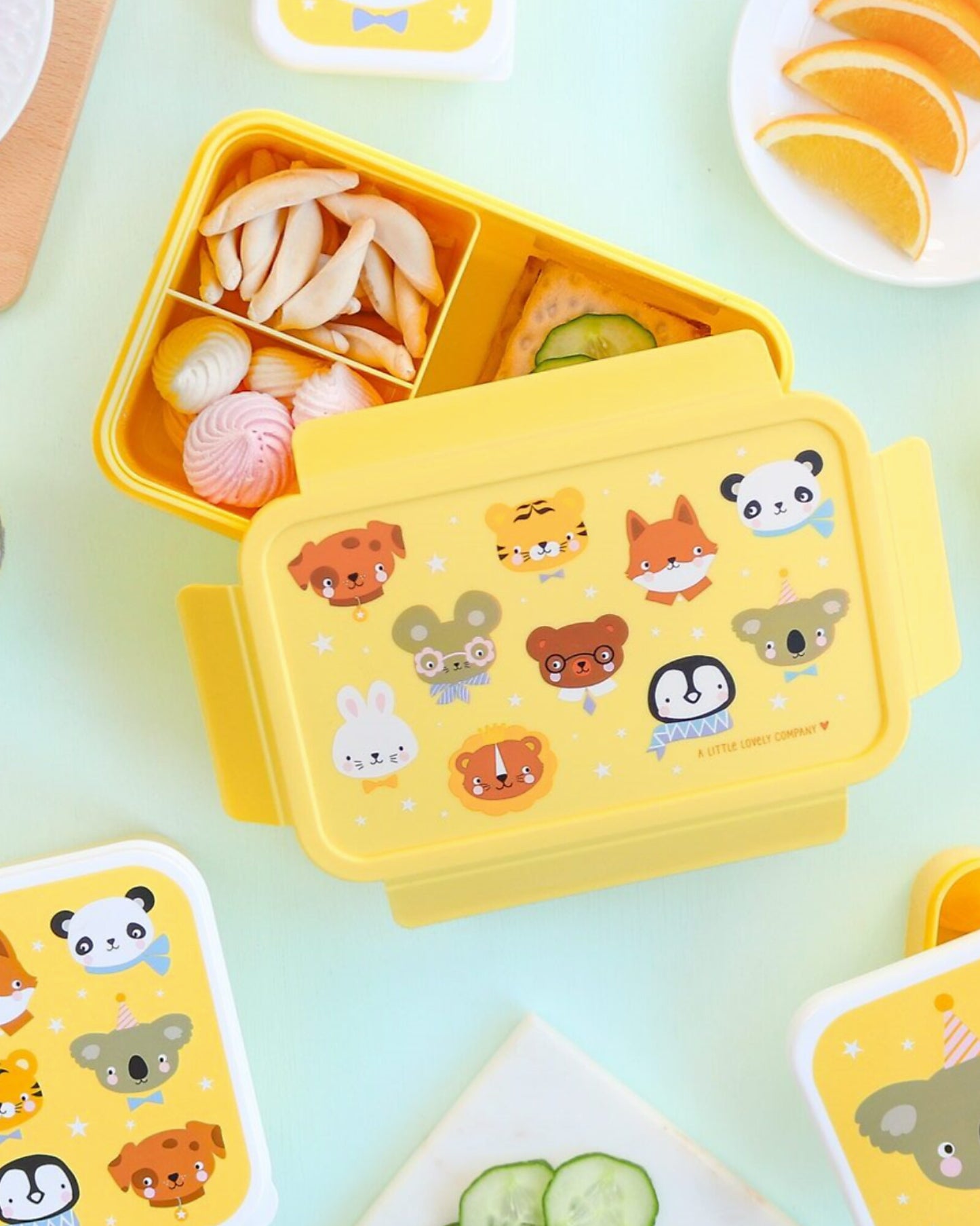 Porta Pranzo Bento - Amici Animali - Scomparti Estraibili - Personalizzabile con nome