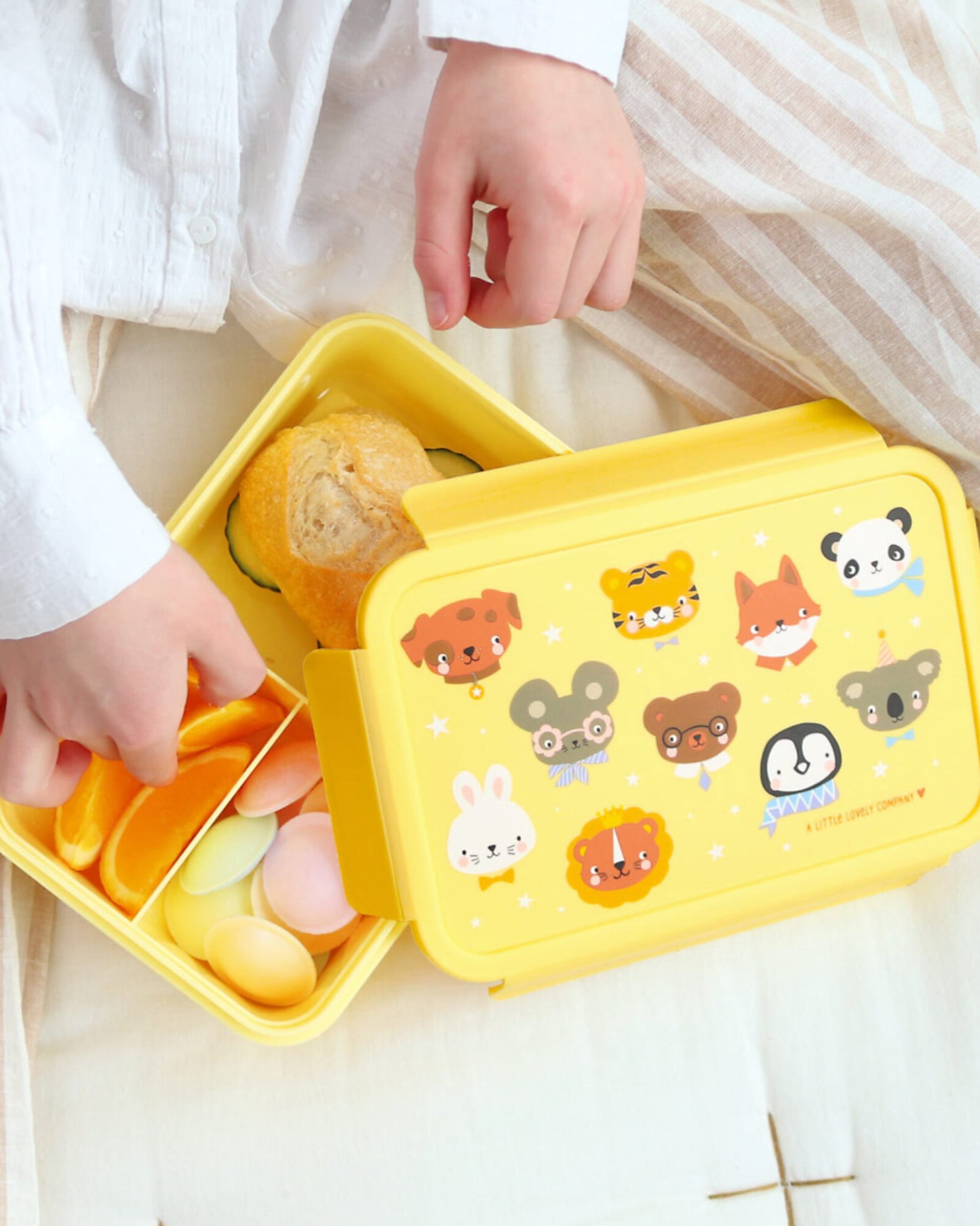 Porta Pranzo Bento - Amici Animali - Scomparti Estraibili - Personalizzabile con nome