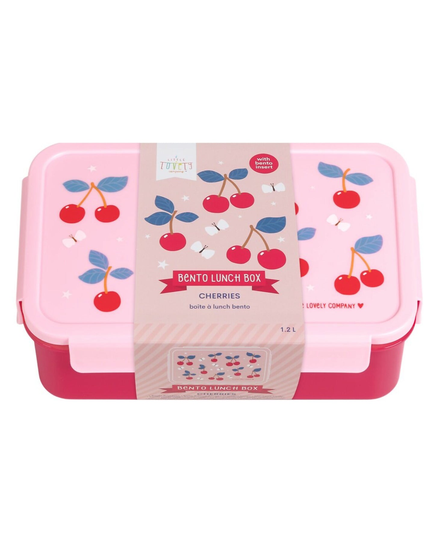 Porta Pranzo Bento - Ciliegie - Scomparti Estraibili - Personalizzabile con nome