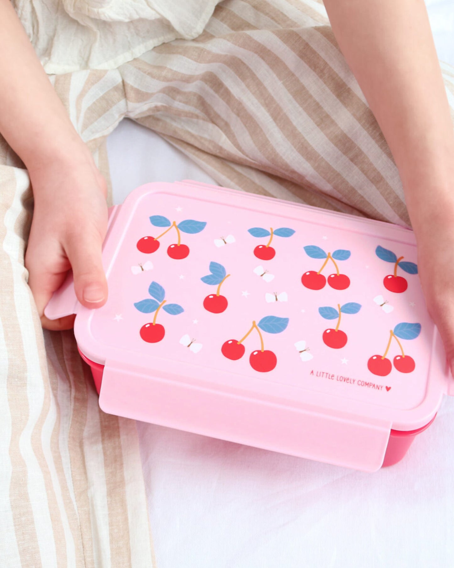 Porta Pranzo Bento - Ciliegie - Scomparti Estraibili - Personalizzabile con nome