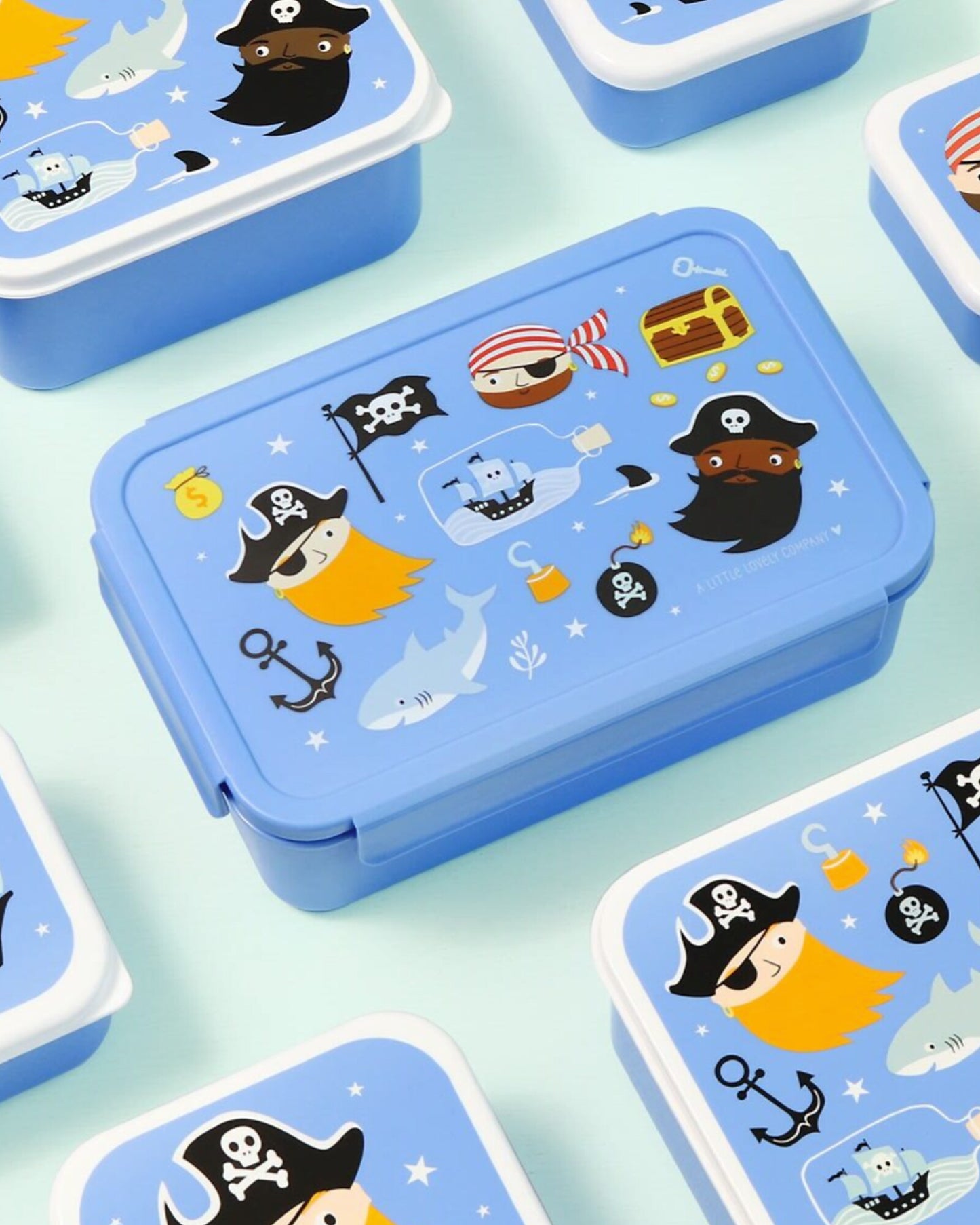 Porta Pranzo Bento - Pirati - Scomparti Estraibili - Personalizzabile con nome