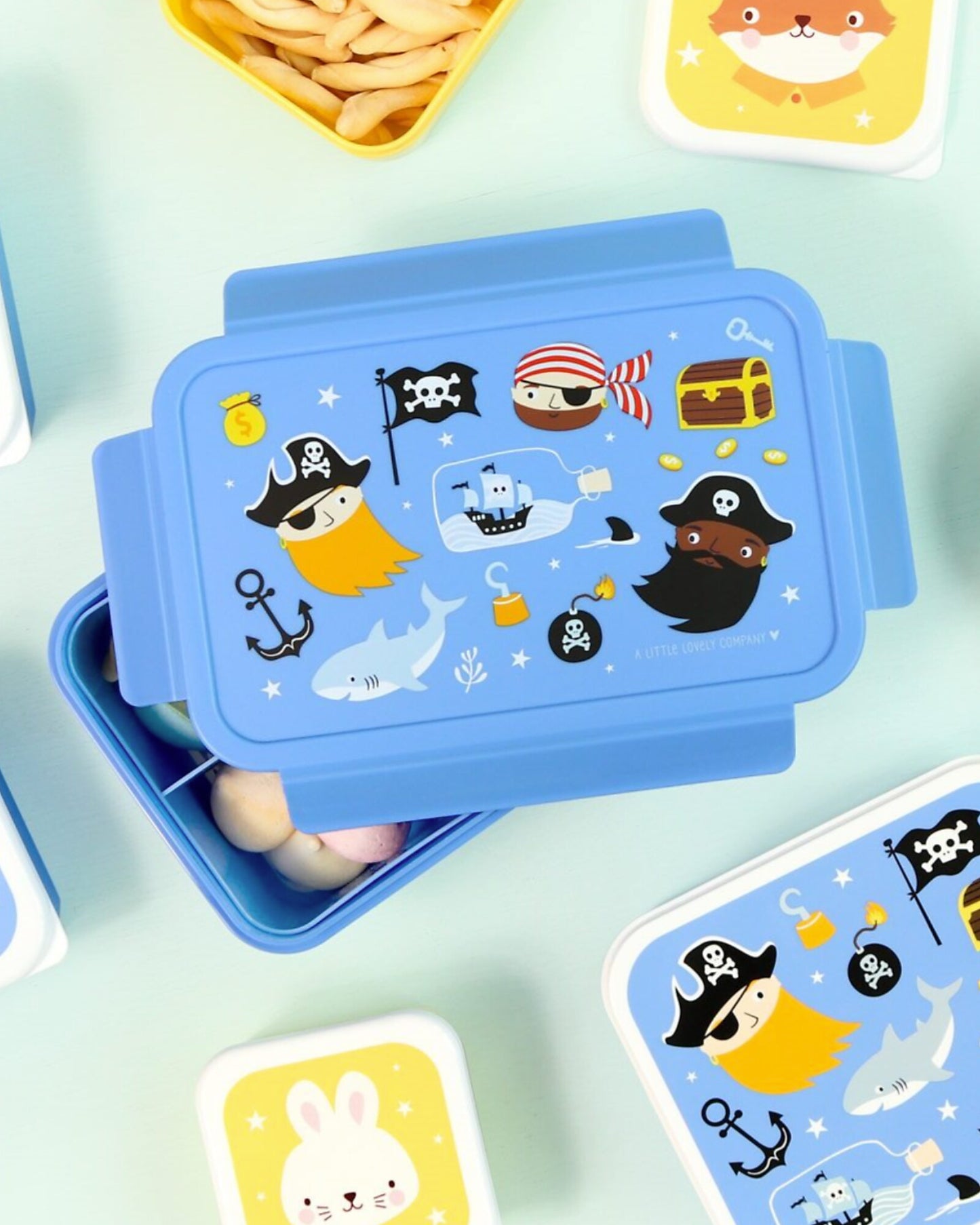 Porta Pranzo Bento - Pirati - Scomparti Estraibili - Personalizzabile con nome