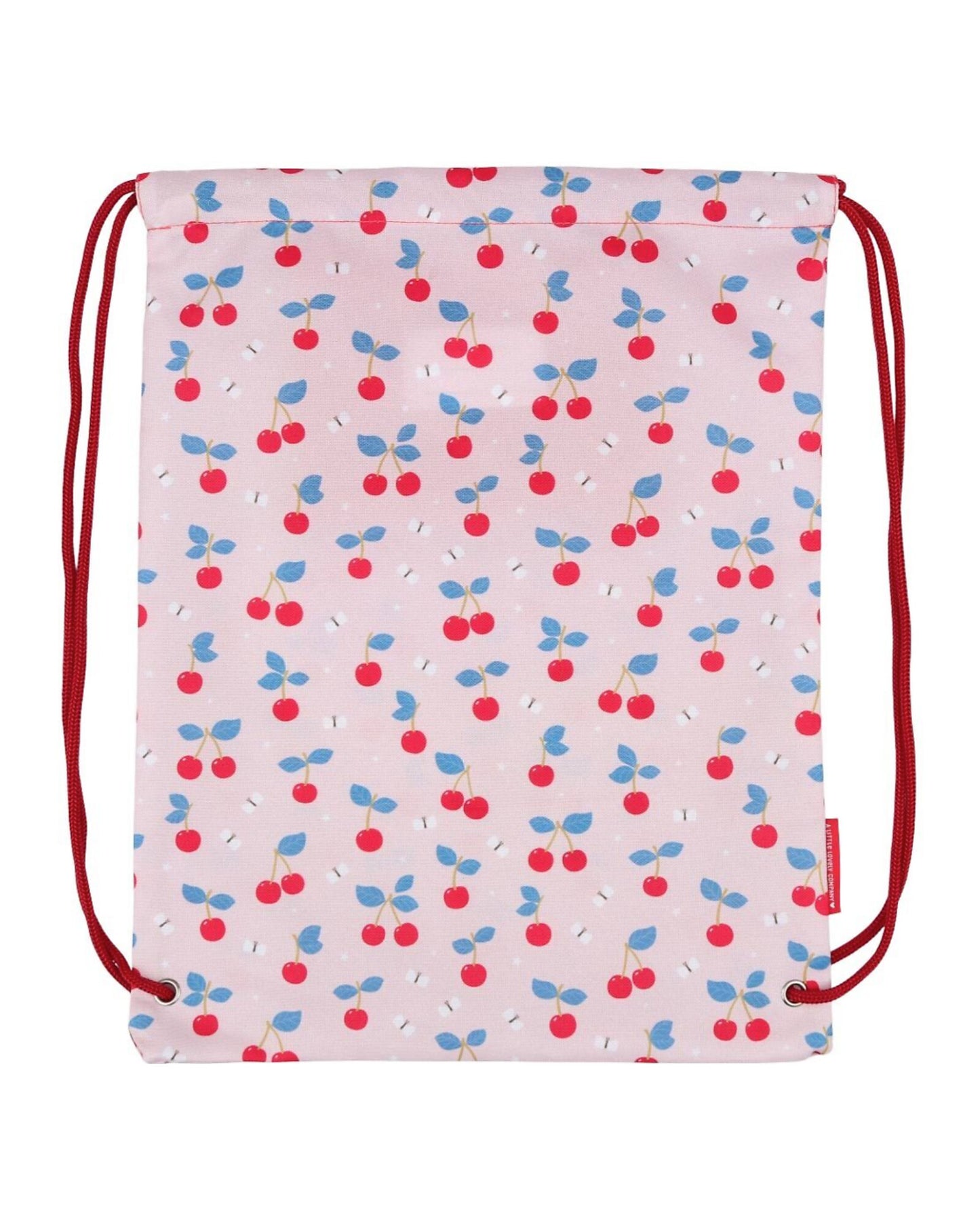 Sacca con Chiusura a Coulisse - Ciliegie - 32 x 42 cm - Personalizzabile con nome