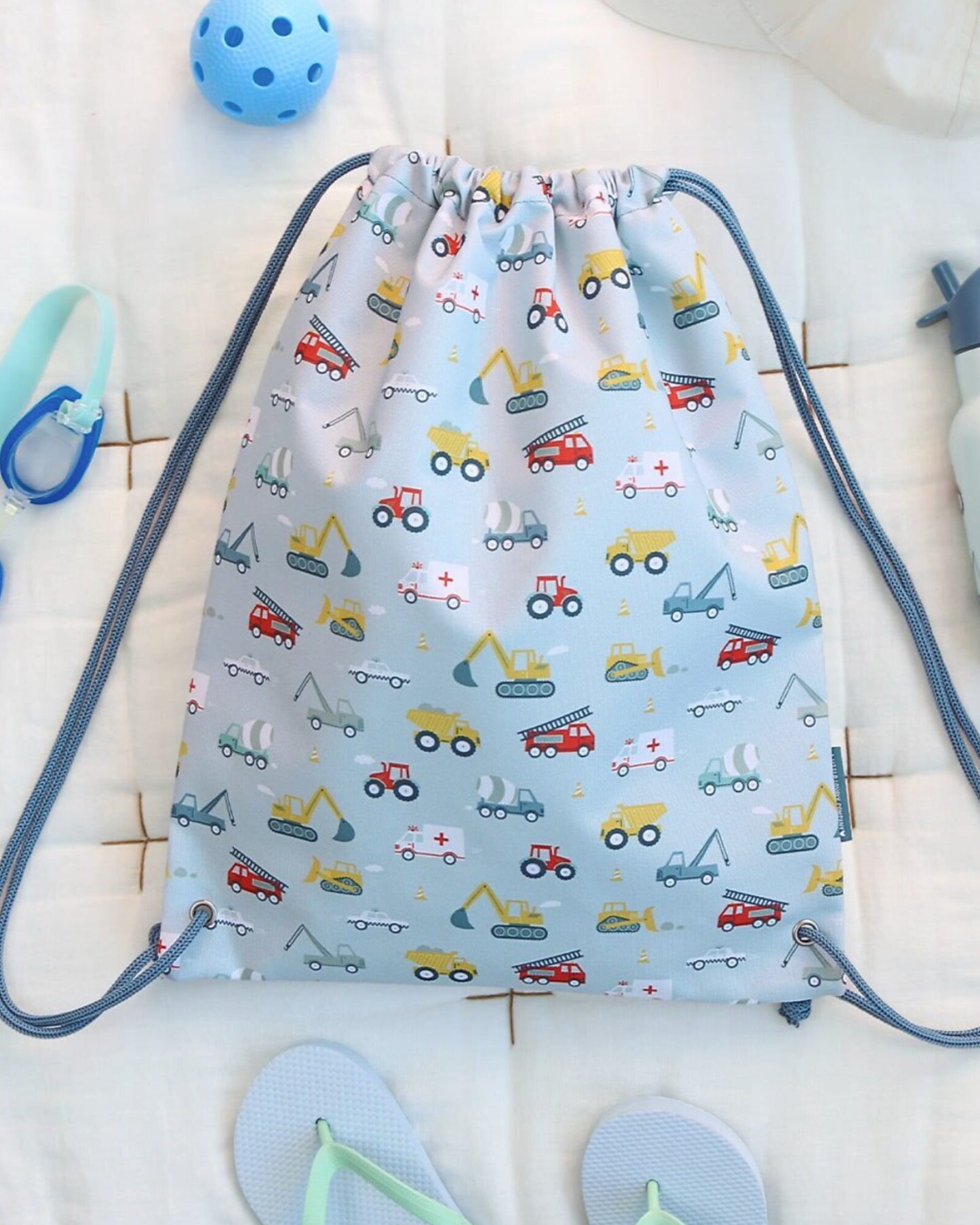 Sacca con Chiusura a Coulisse - Veicoli - 32 x 42 cm - Personalizzabile con nome