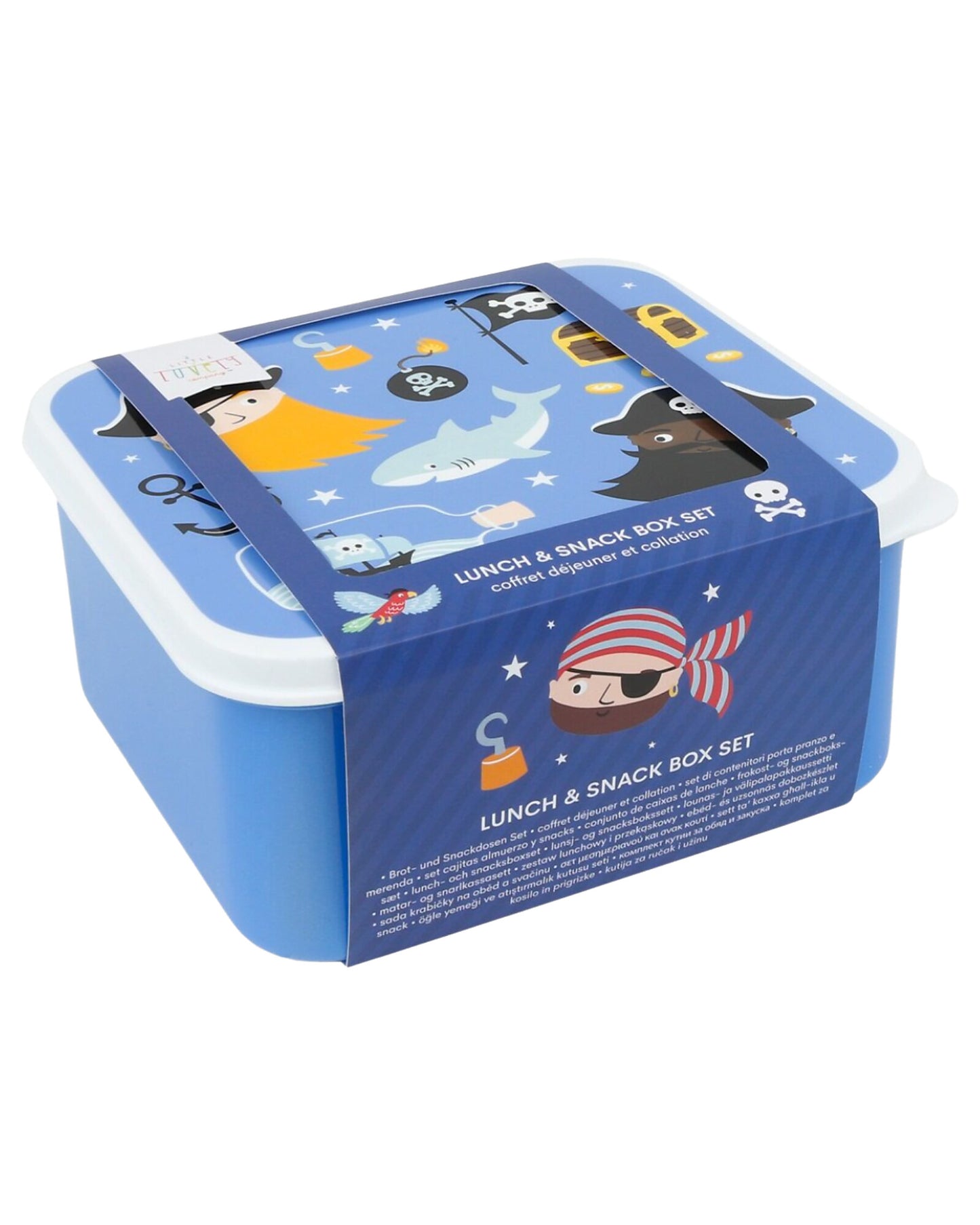 Set di Contenitori Porta Merenda - Pirati - Personalizzabili con Nome