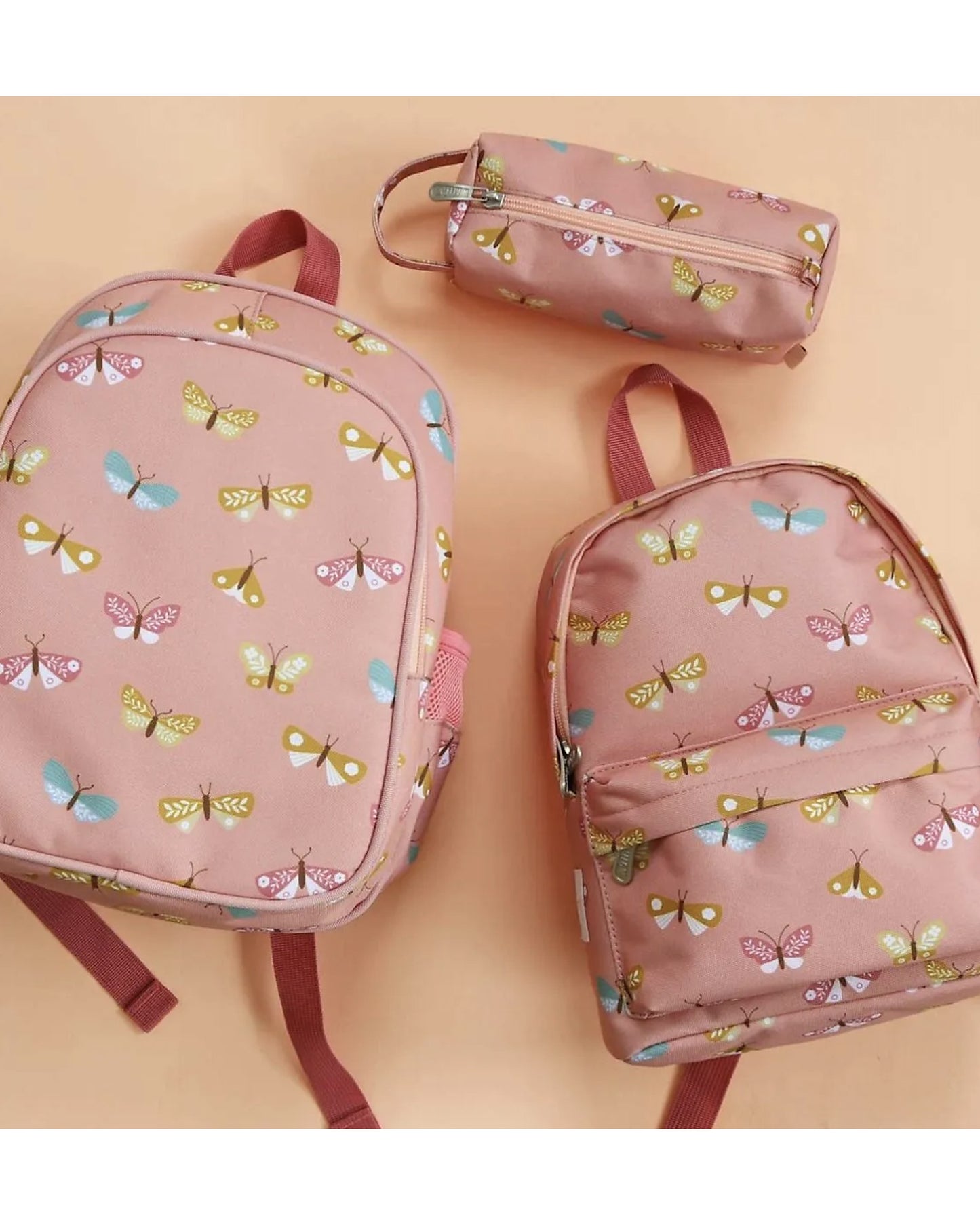 Zainetto Grande con Tasca Termica - Farfalle - 27x32x19 cm - Personalizzabile - Fili e Stelle
