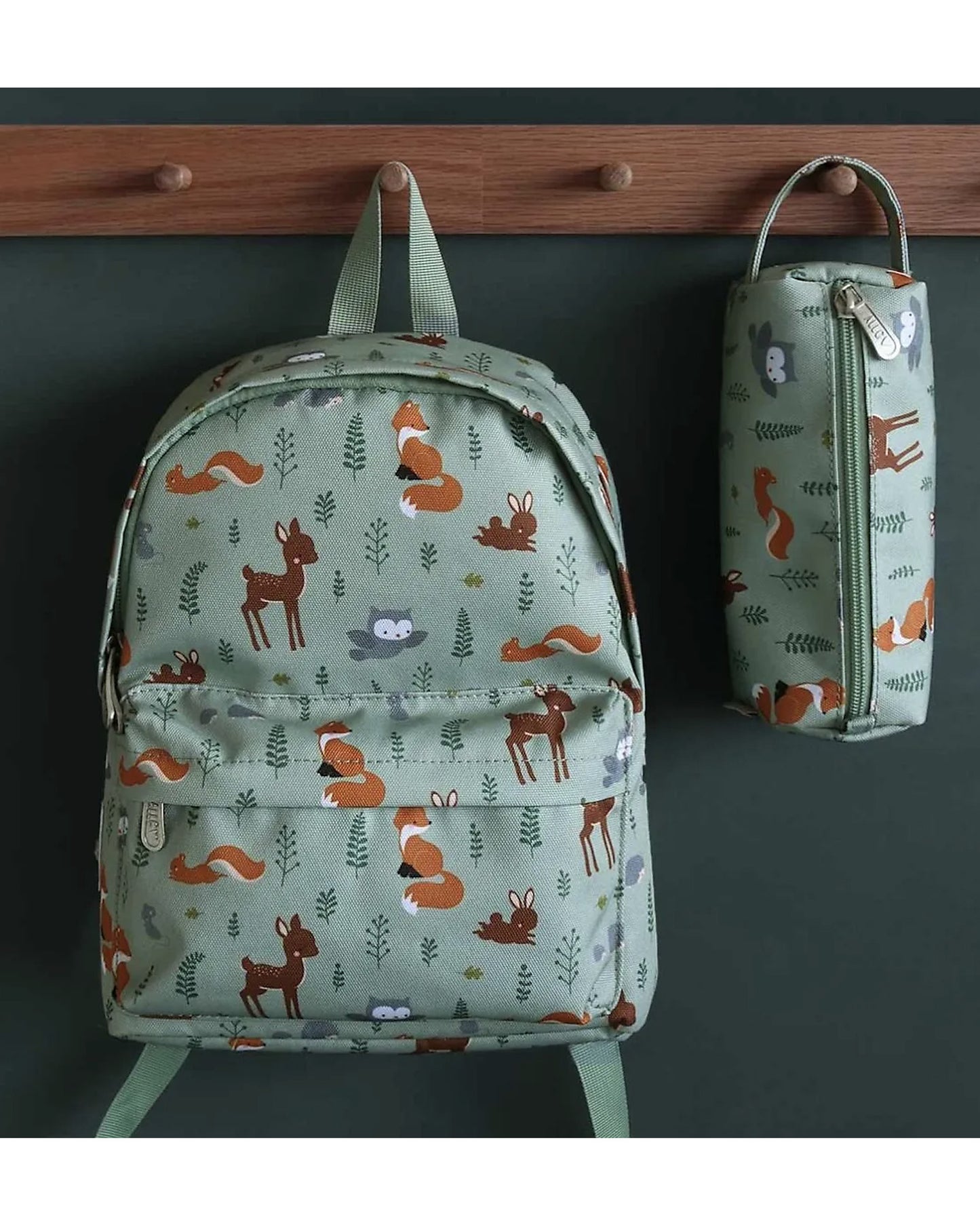 Zainetto Piccolo Amici della Foresta - 23,5x30x10 cm - Personalizzabile con il nome - Fili e Stelle
