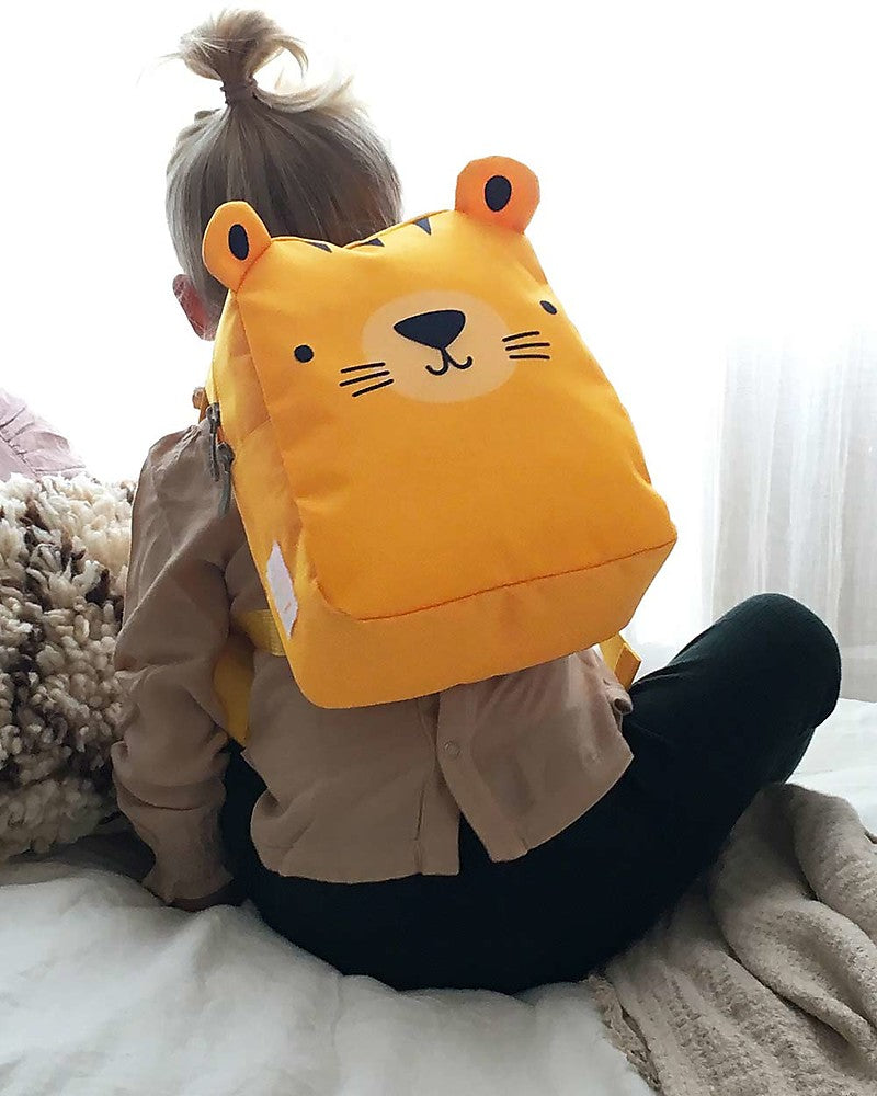 Zainetto Piccolo Tigre 21 x 26 x 10 cm - Personalizzabile con Nome - Fili e Stelle