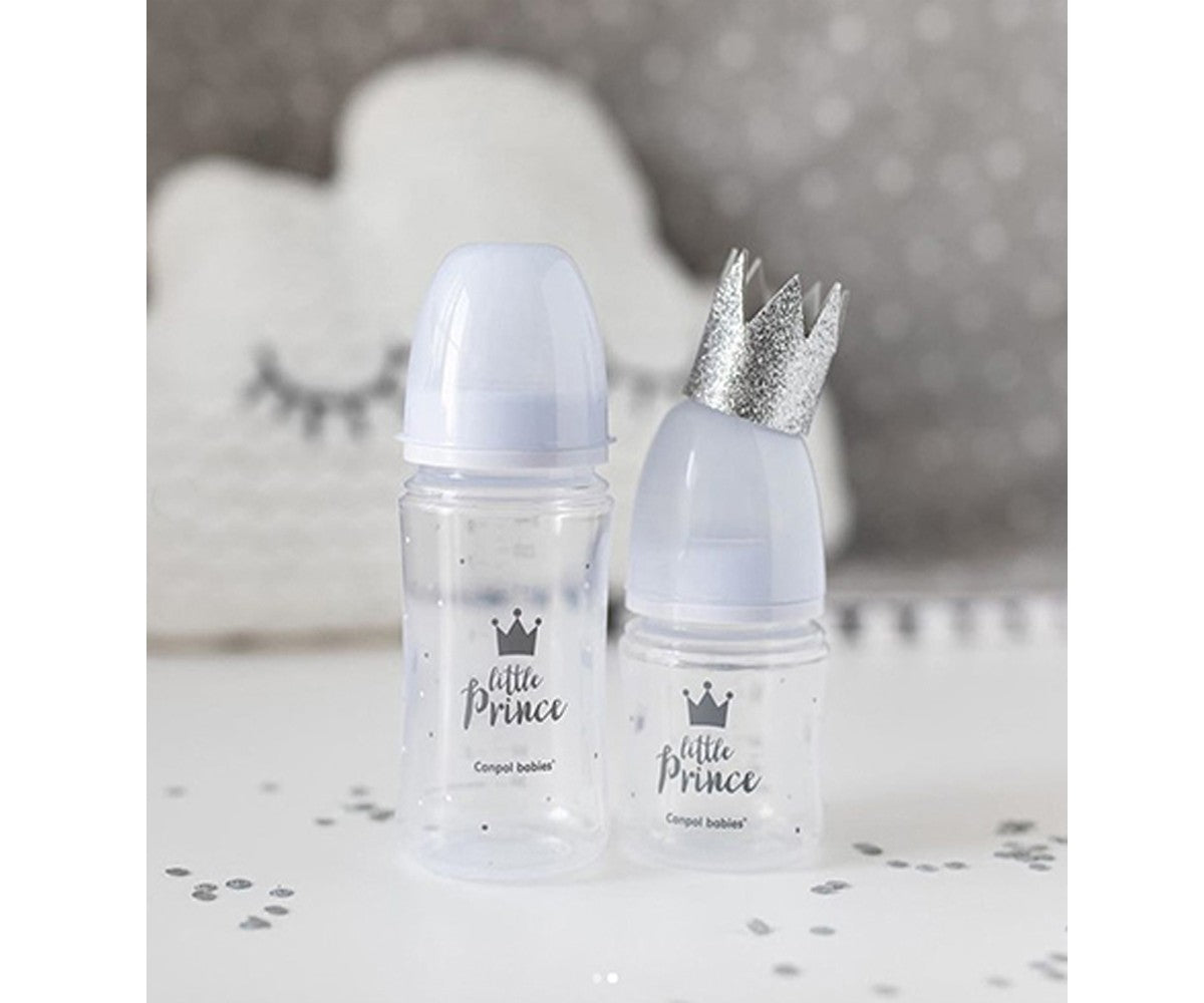 Biberon Anticolica Royal Baby 120ml - Azzurro - Fili e Stelle