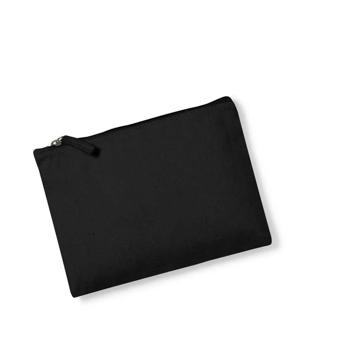 Pochette in Cotone con zip in metallo Col. Nero - Personalizzabile - Misure Varie