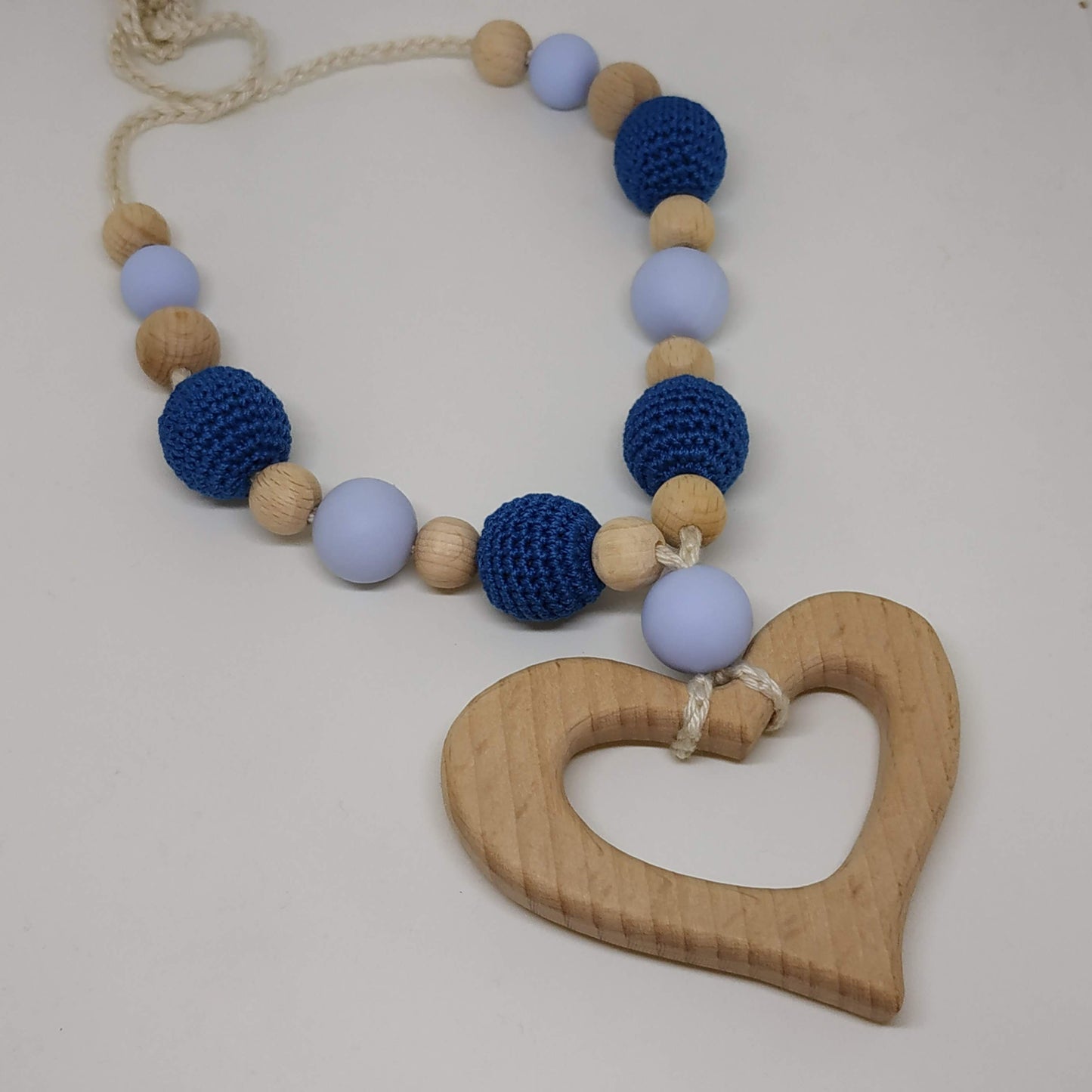 Collana Allattamento Azzurra Cuore - Fili e Stelle