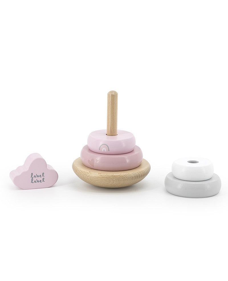 Piramide ad Anelli 12m+ - Rosa - Personalizzabile con Nome - Fili e Stelle