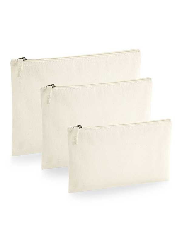 Pochette in Cotone con zip in metallo Col. Natural - Personalizzabile - Misure Varie