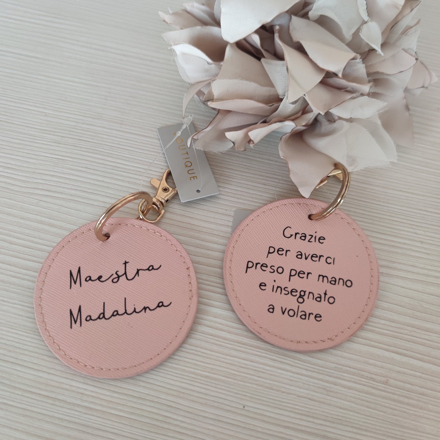 Portachiavi Personalizzato - Tondo - Colori Vari - Fili e Stelle