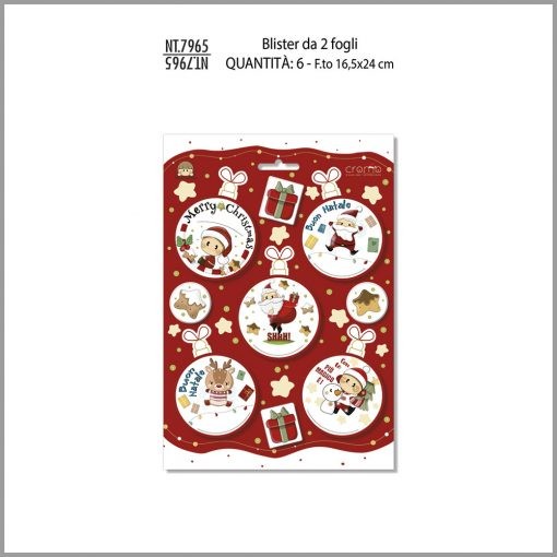 Stickers Dolcelegno – blister da 2 fogli - Fili e Stelle