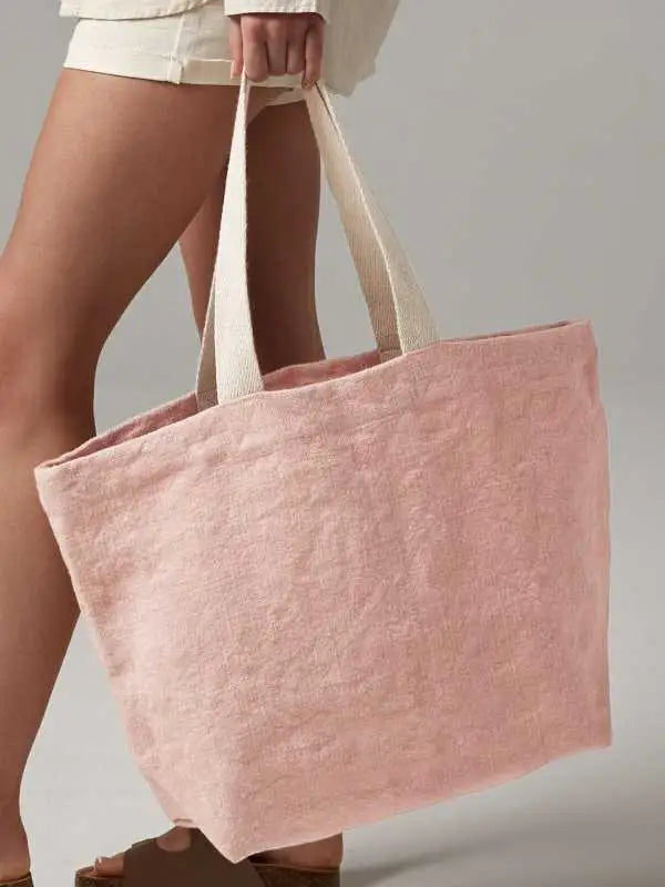 Borsa Spiaggia Soft Washed Jute Beach Bag - Personalizzata