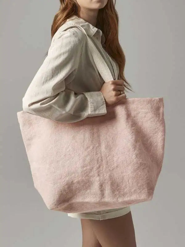 Borsa Spiaggia Soft Washed Jute Beach Bag - Personalizzata