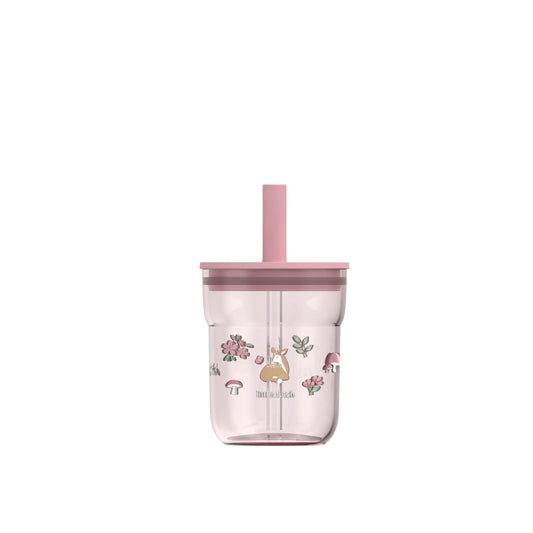 Bicchiere con cannuccia 250 ml Fairy Garden