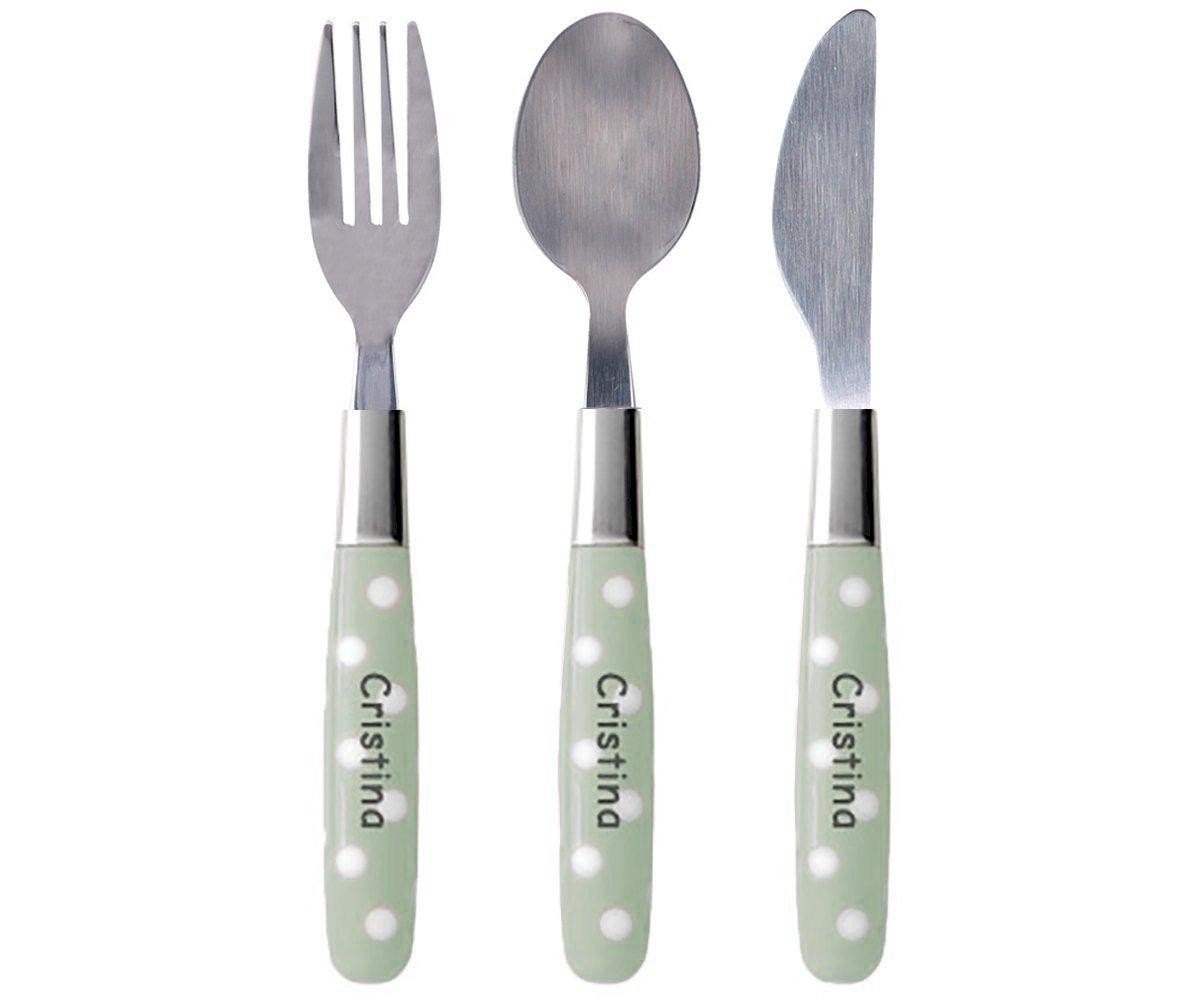 Pack Posate Personalizzate Pois - Colori Vari - Fili e Stelle