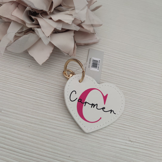 Portachiavi Personalizzato - Cuore - Colori Vari - Fili e Stelle