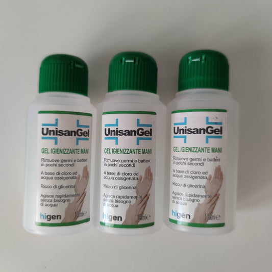 3 Pezzi UnisanGel Igienizzante Mani 100 ml - Anche per Bambini - Fili e Stelle