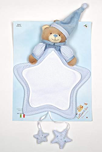 Fiocco Nascita Orsetto con Stelline - Personalizzato con Nome - Fili e Stelle