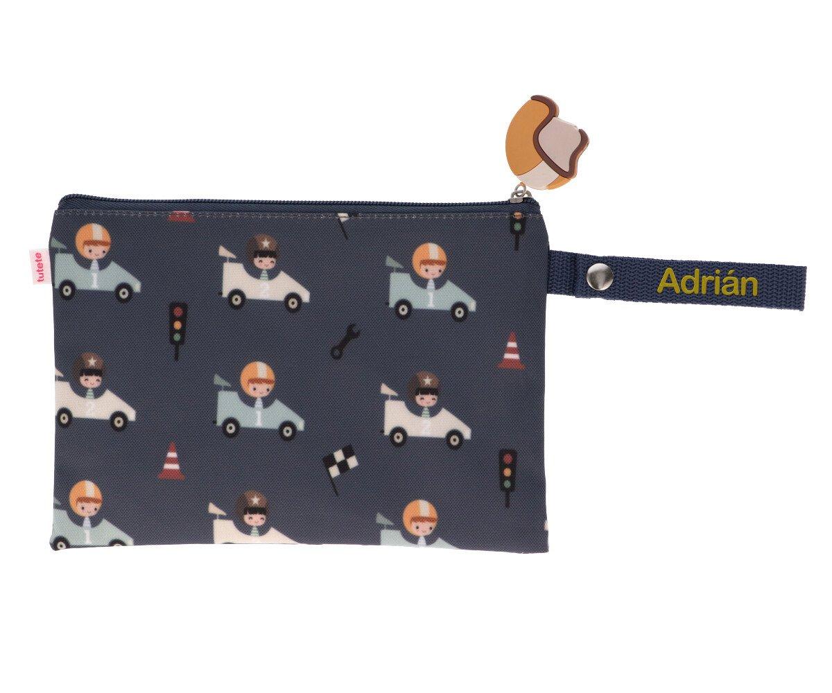 Busta Panino Speed Racers Personalizzabile con Nome - Fili e Stelle