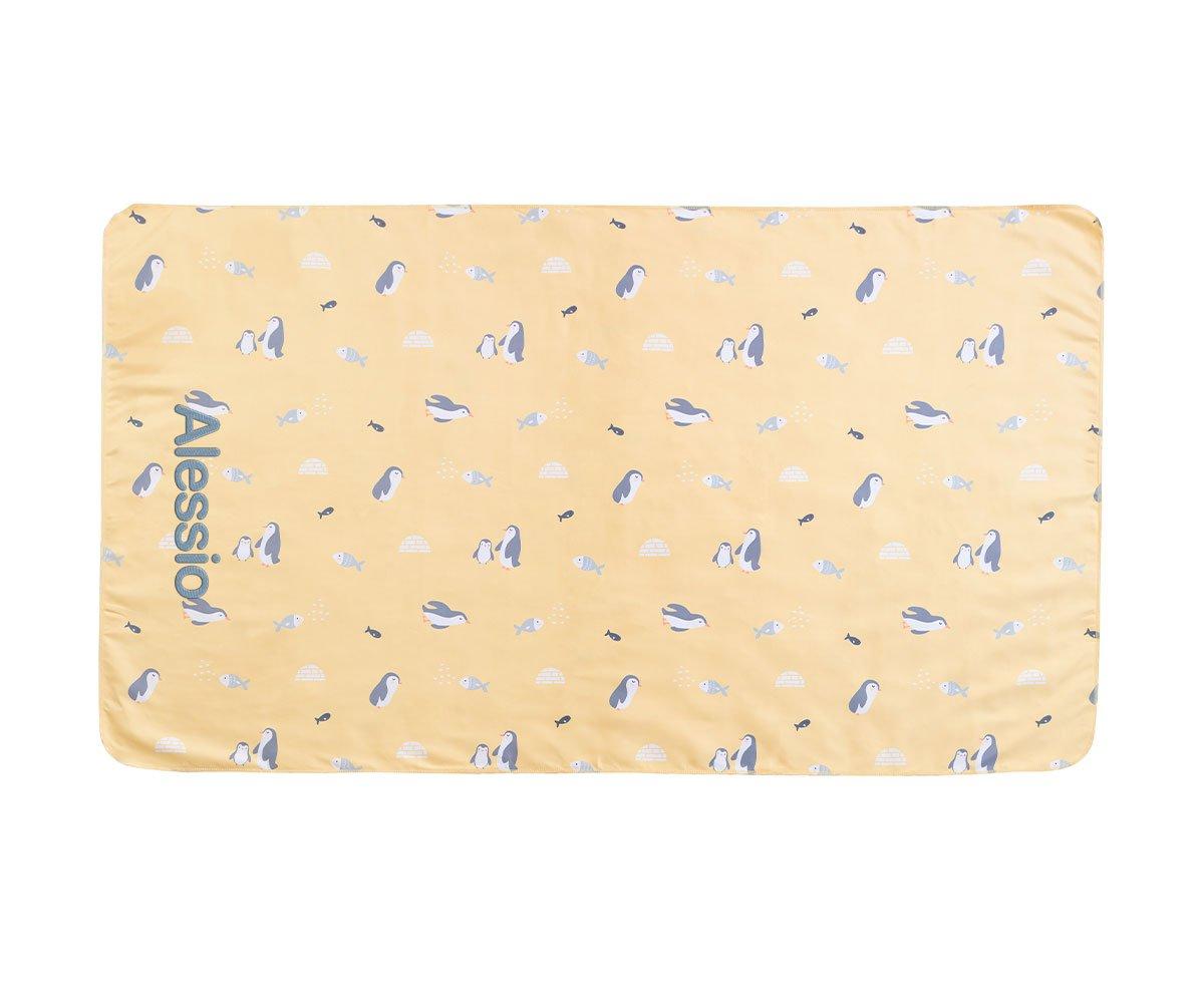 Telo Mare Microfibra Penguins Personalizzabile