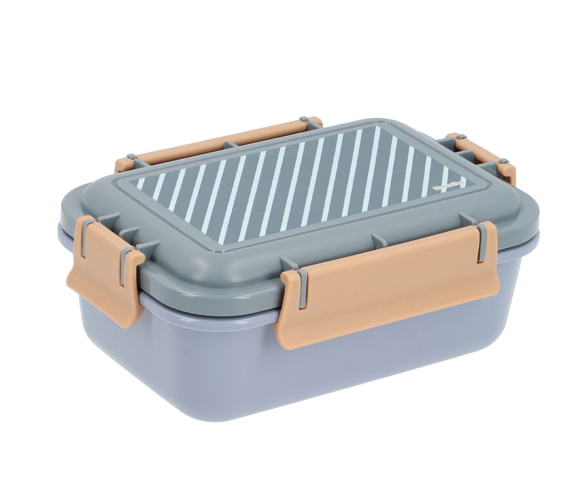 Bento Box Monneka Stripes Blue Personalizzabile con nome
