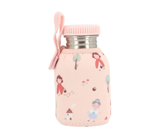 Borraccia Acciaio Fodera Little Red 350ml - Personalizzabile