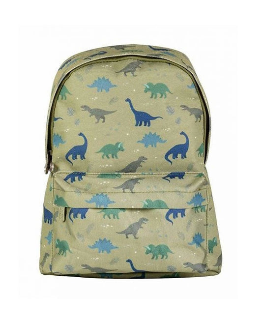 Zainetto Dinosauri - 22x30x10 cm - Verde - Personalizzabile con Nome - Fili e Stelle