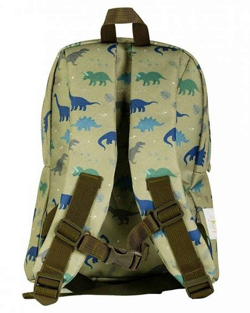 Zainetto Dinosauri - 22x30x10 cm - Verde - Personalizzabile con Nome - Fili e Stelle