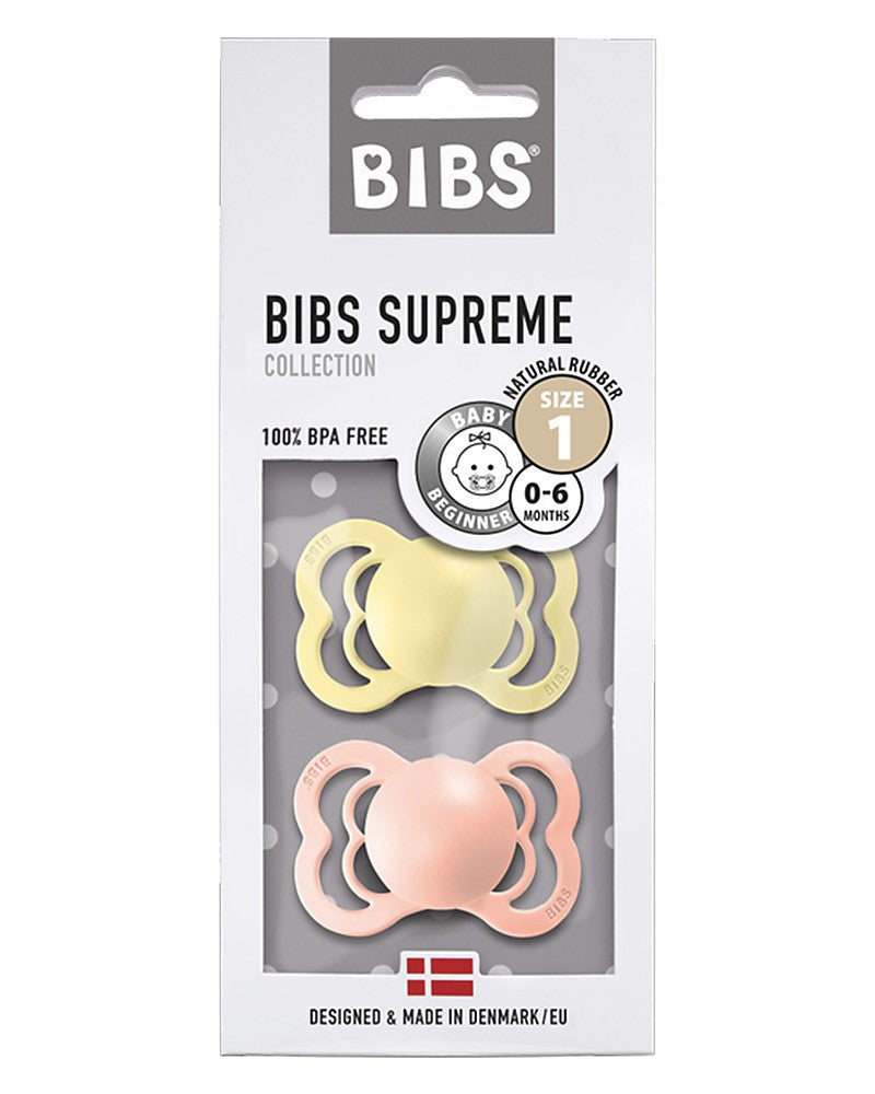 Set di 2 Ciucci Bibs Supreme - Gomma Naturale - Colori Vari - Fili e Stelle
