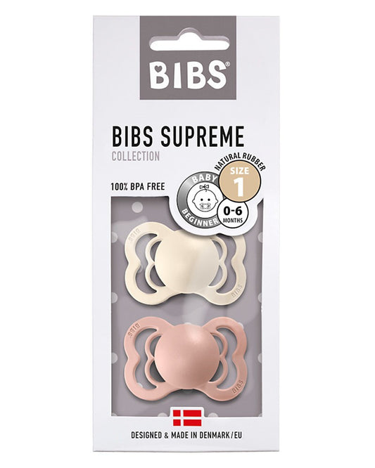 Set di 2 Ciucci Bibs Supreme - Silicone - Colori Vari - Fili e Stelle