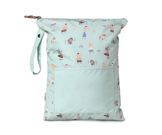 Borsa Sacca Cambio Impermeabile Grande The Three Little Pigs Personalizzabile