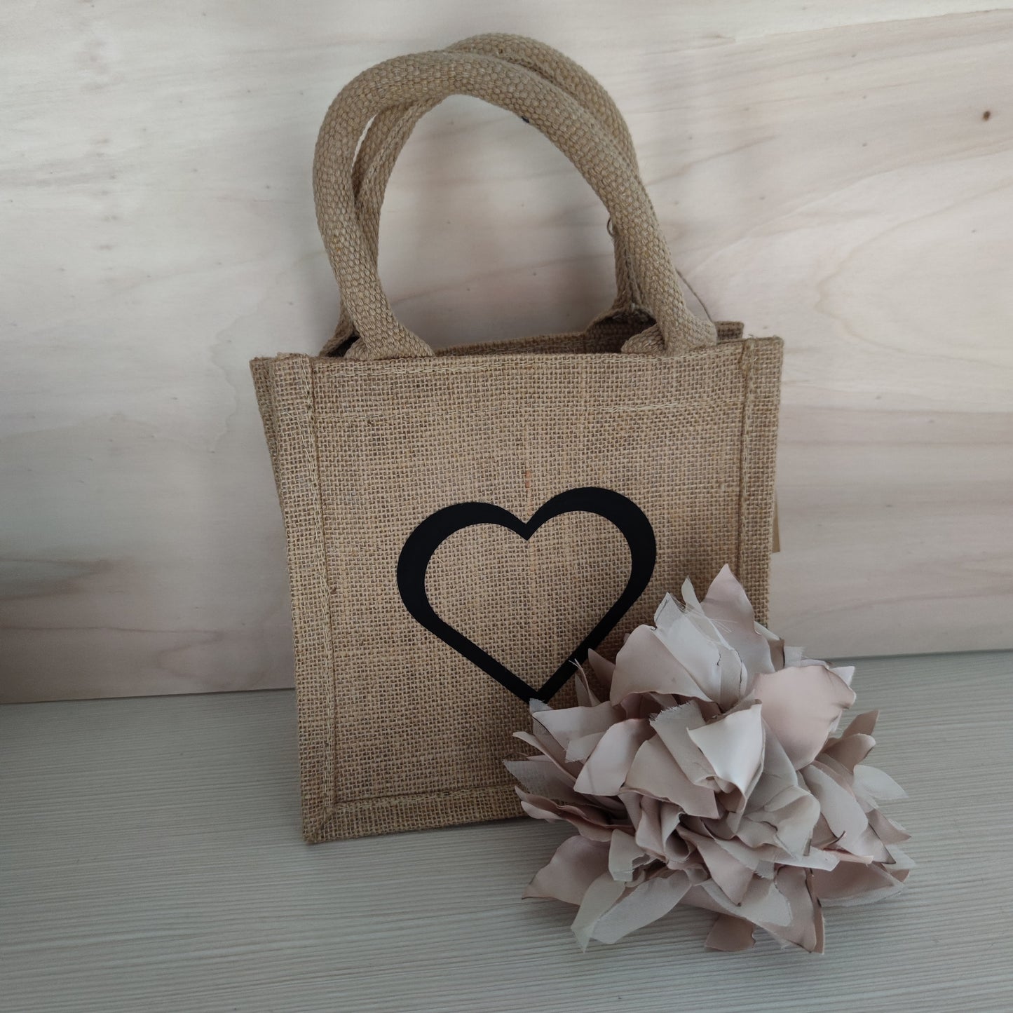 Borsa Juta Mini Gift Bag Personalizzabile - Fili e Stelle