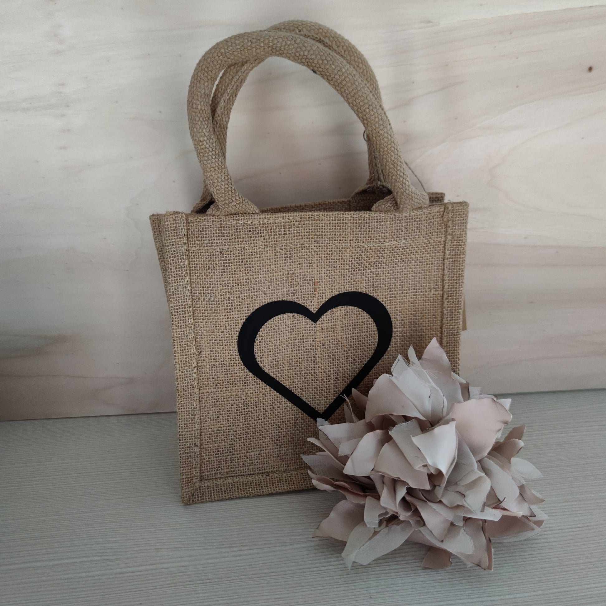 Borsa Juta Mini Gift Bag Personalizzabile - Fili e Stelle
